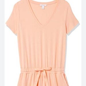 Daily Ritual by Anthropologie peach cozy romper shorts size small